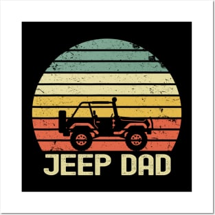 Jeep Dad Vintage Jeeps Posters and Art